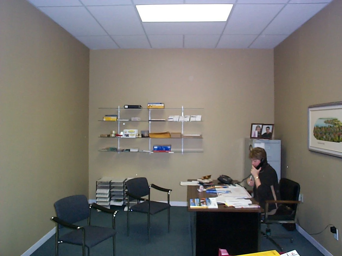 Gaye Turner on the phone at the original Turner Realty office